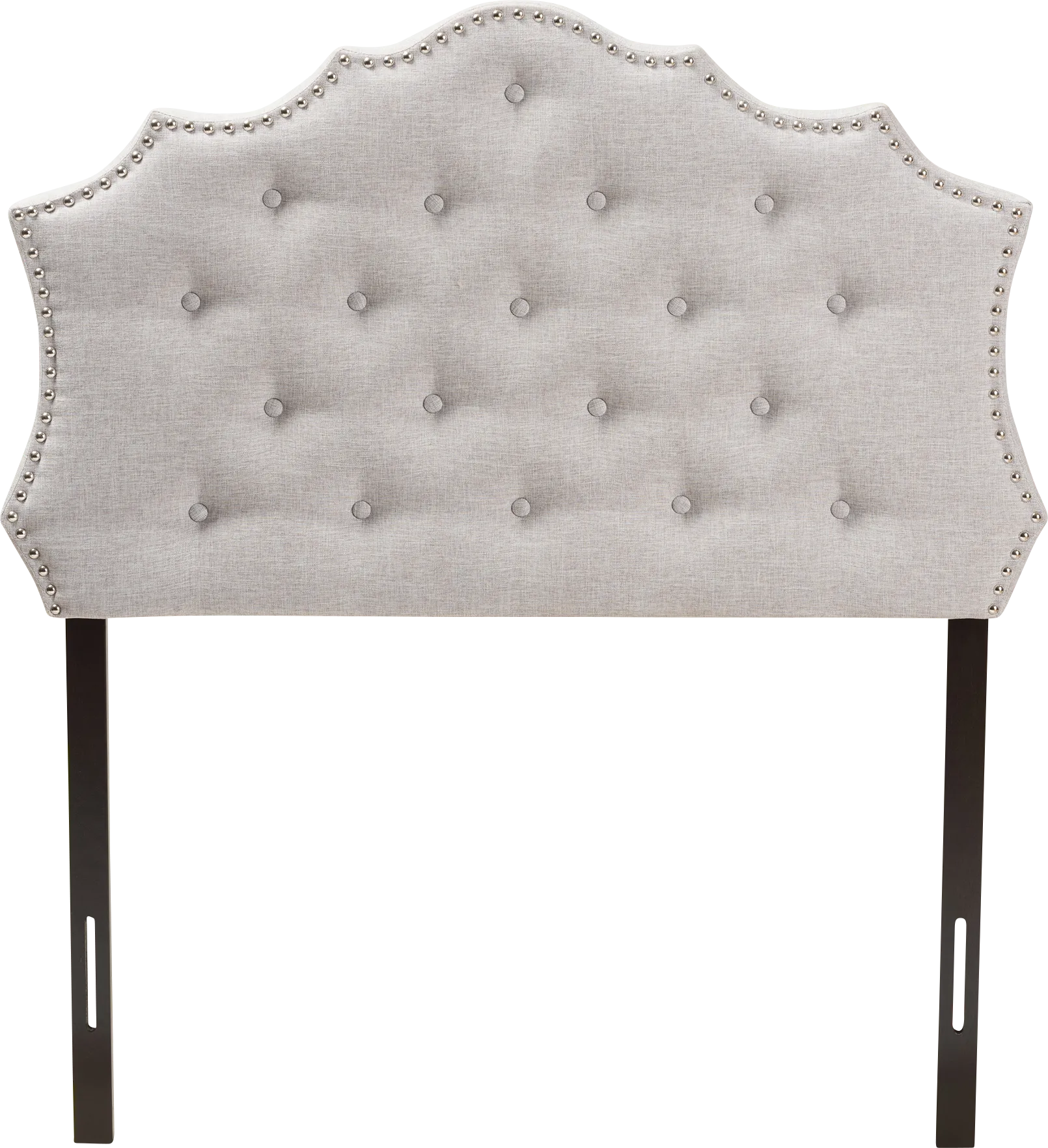 Poppleton Gray Twin Upholstered Headboard - Image 1