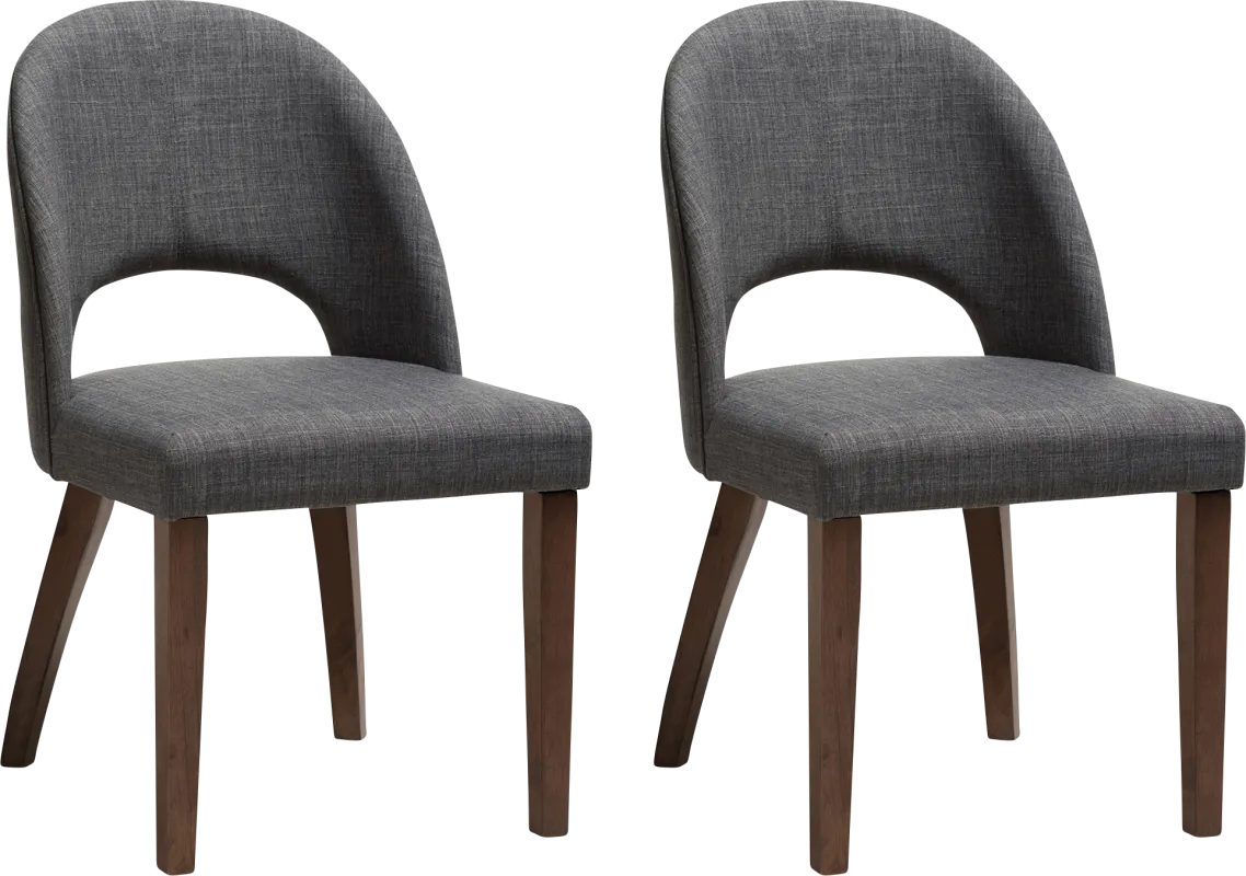 Midgaard Charcoal Dining Chair, Set of 2