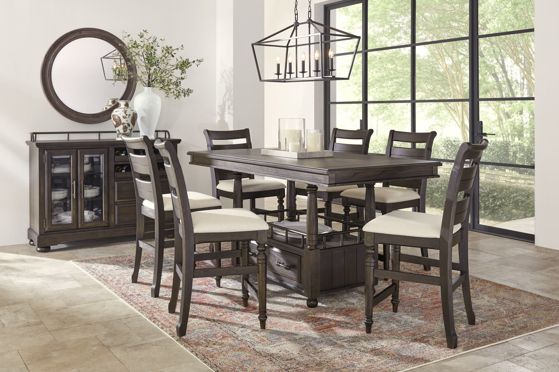 Montana Ridge Brown 5 Pc Counter Height Dining Room - Image 1