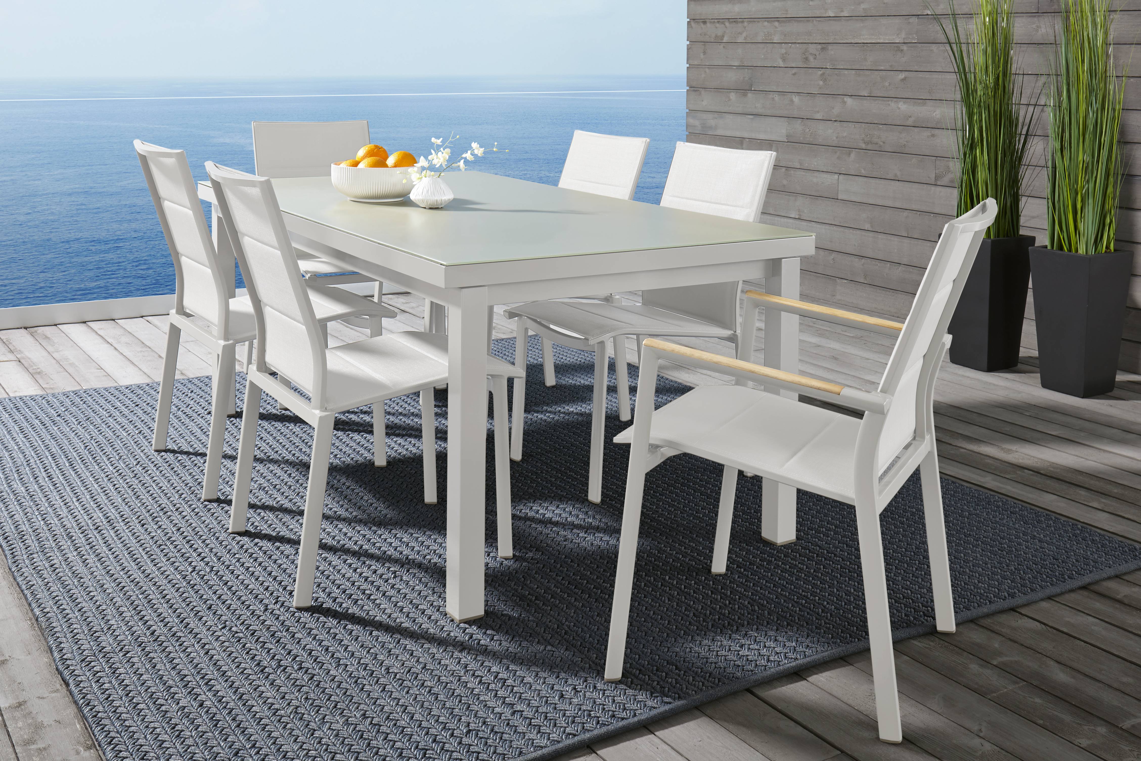Solana White Outdoor Side Chair - Thumbnail - Image 2