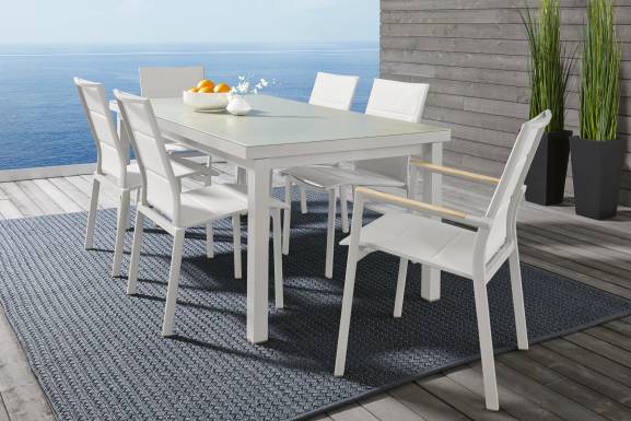 Solana White Outdoor Side Chair
