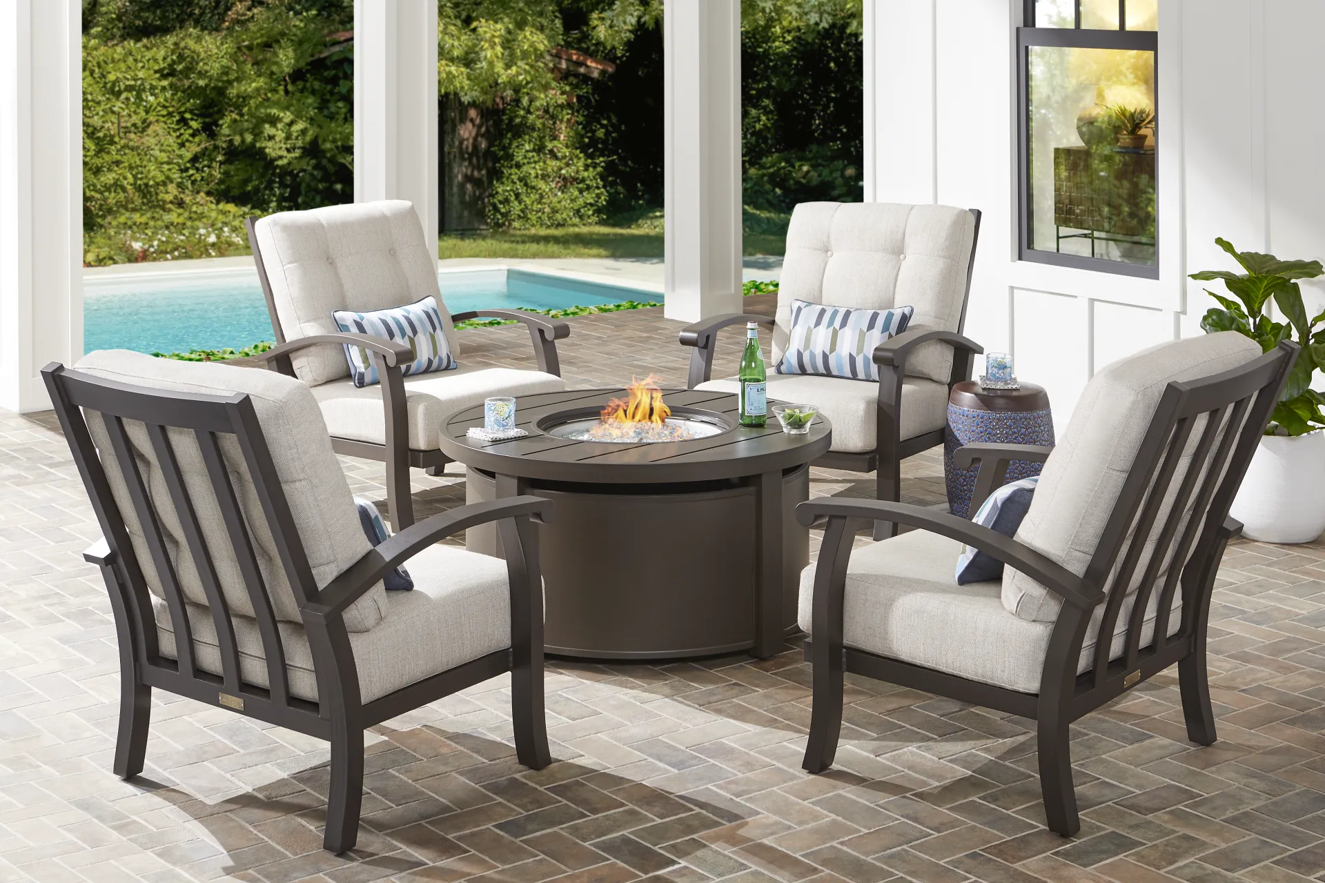 Lake Breeze Aged Bronze 45 in. Round Outdoor Fire Pit - Image 1