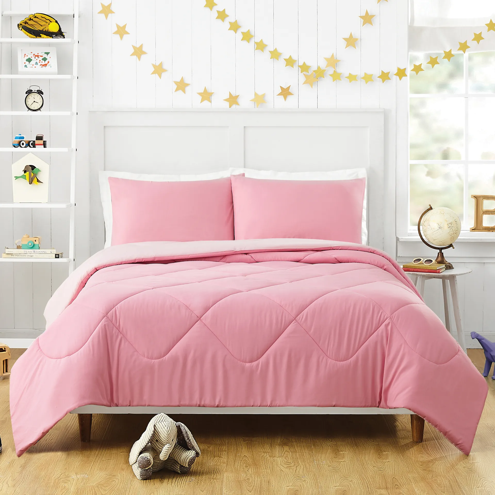 Kids Irys Pink Twin Comforter Set - Image 1