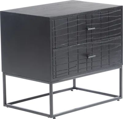 Fichett Black Nightstand