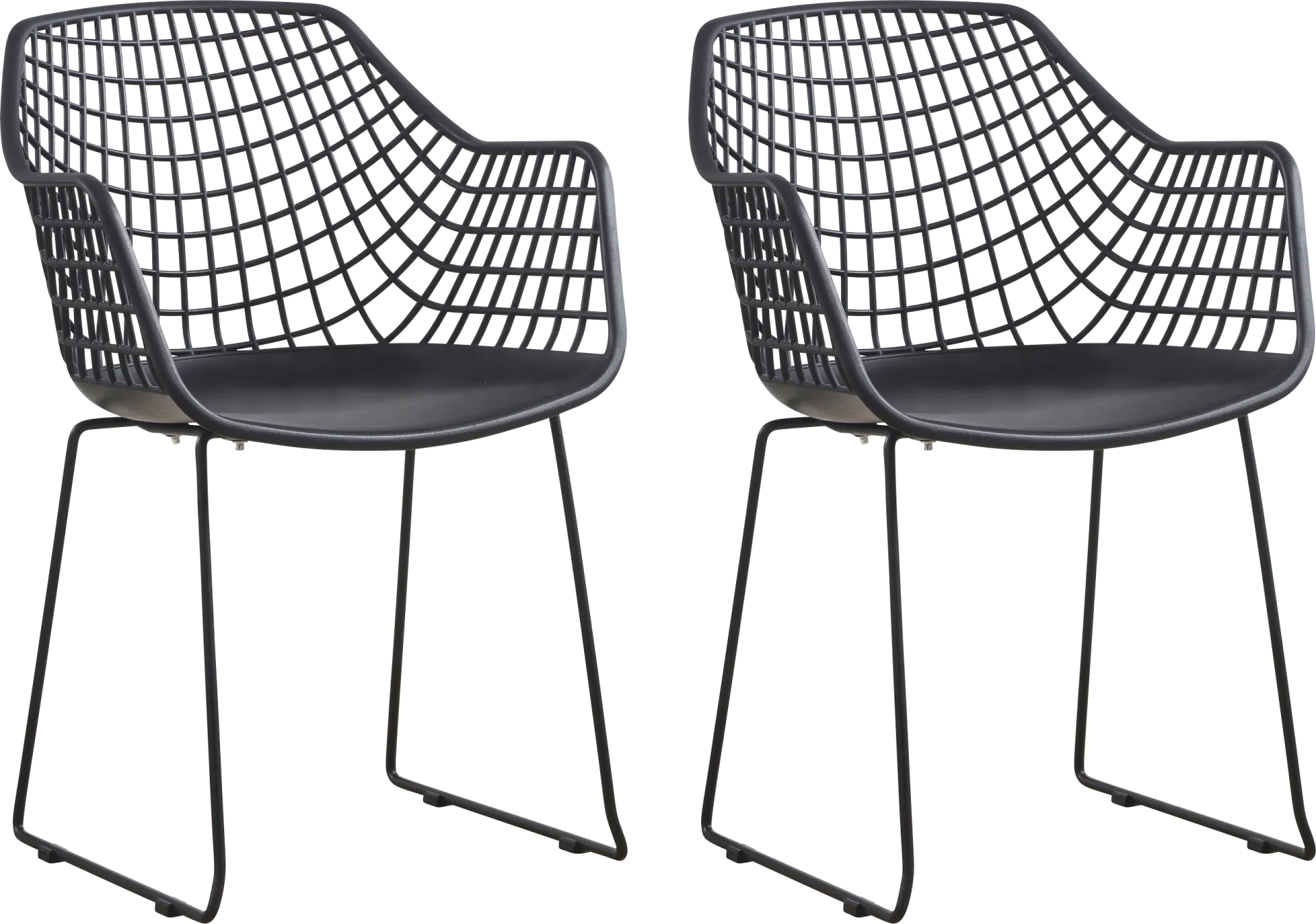 Outdoor Epperson Black Chair, Set of 2 - Image 1
