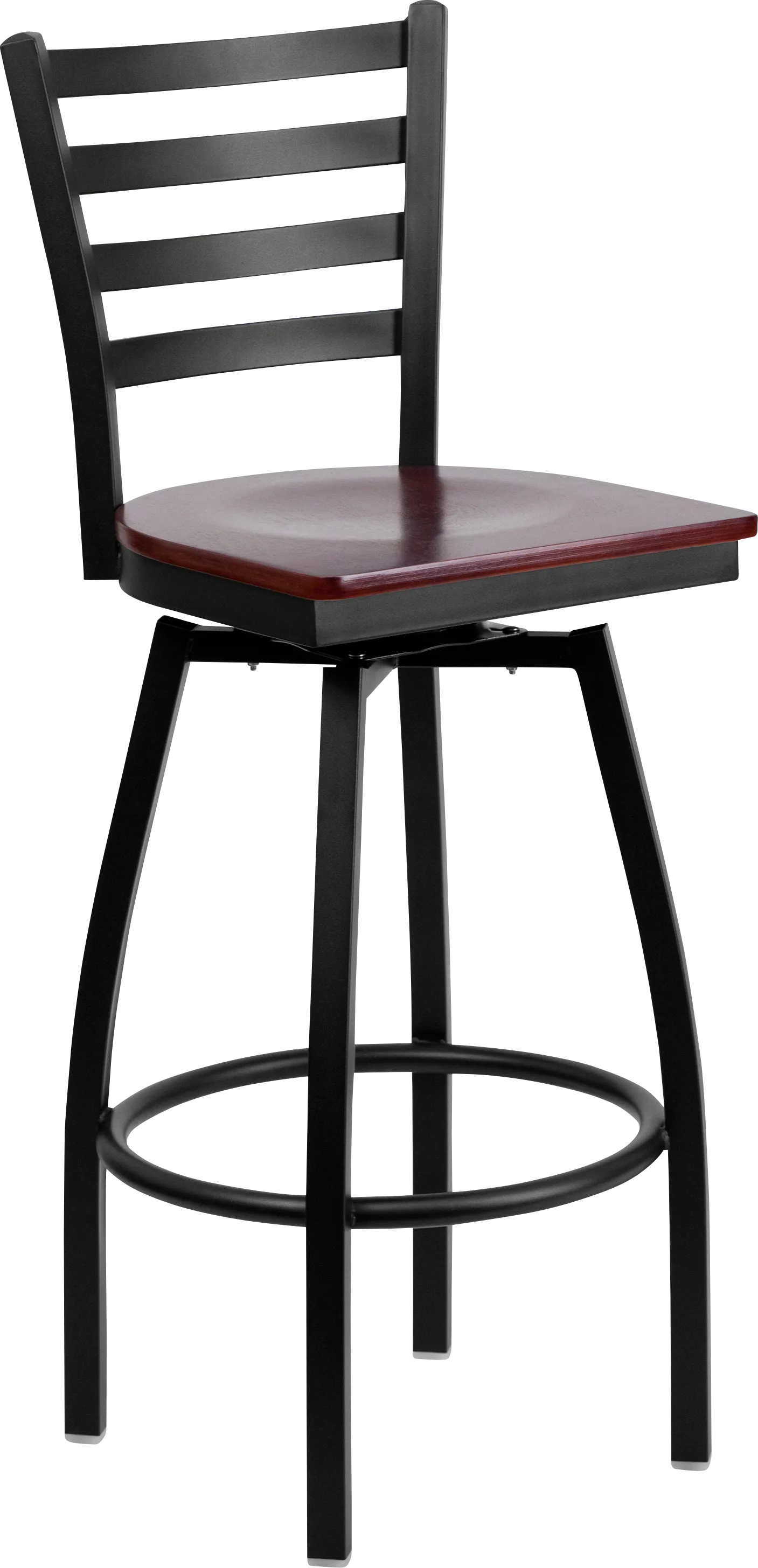 Verdon Mahogany Swivel Barstool - Thumbnail - Image 1