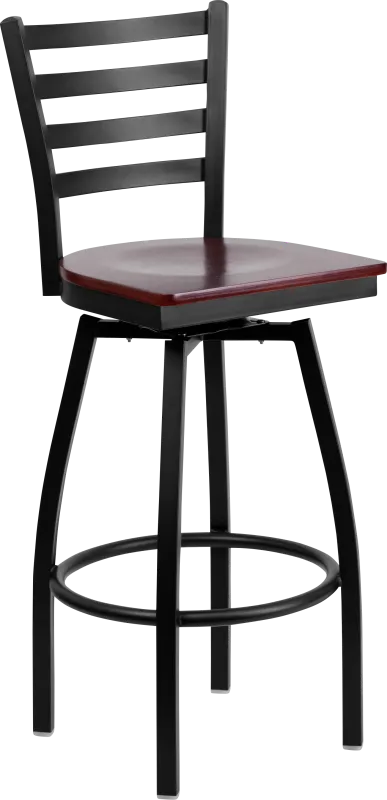 Verdon Mahogany Swivel Barstool