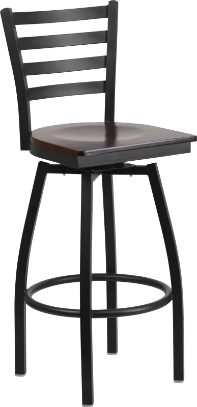 Verdon Walnut Swivel Barstool