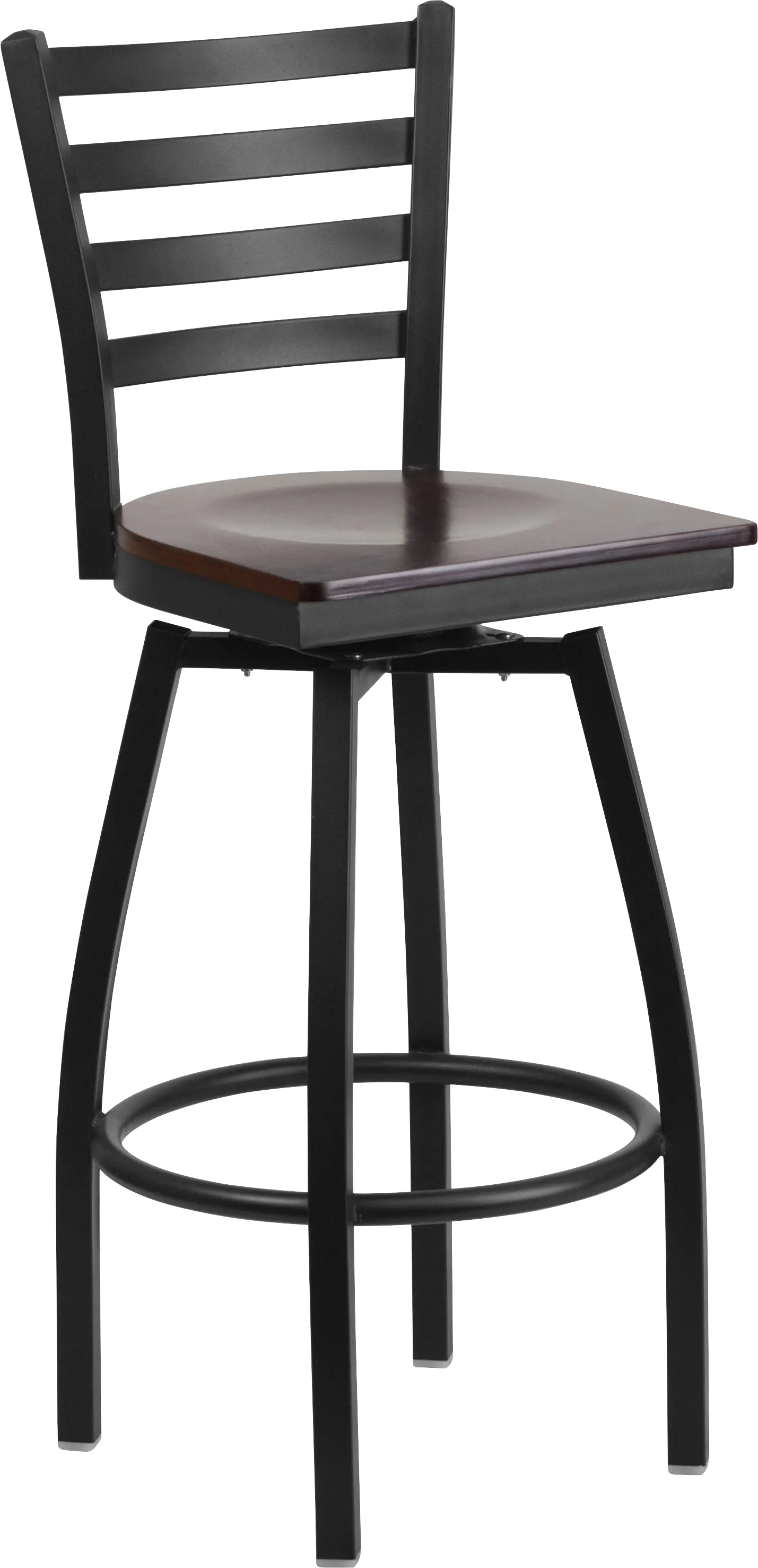 Verdon Walnut Swivel Barstool