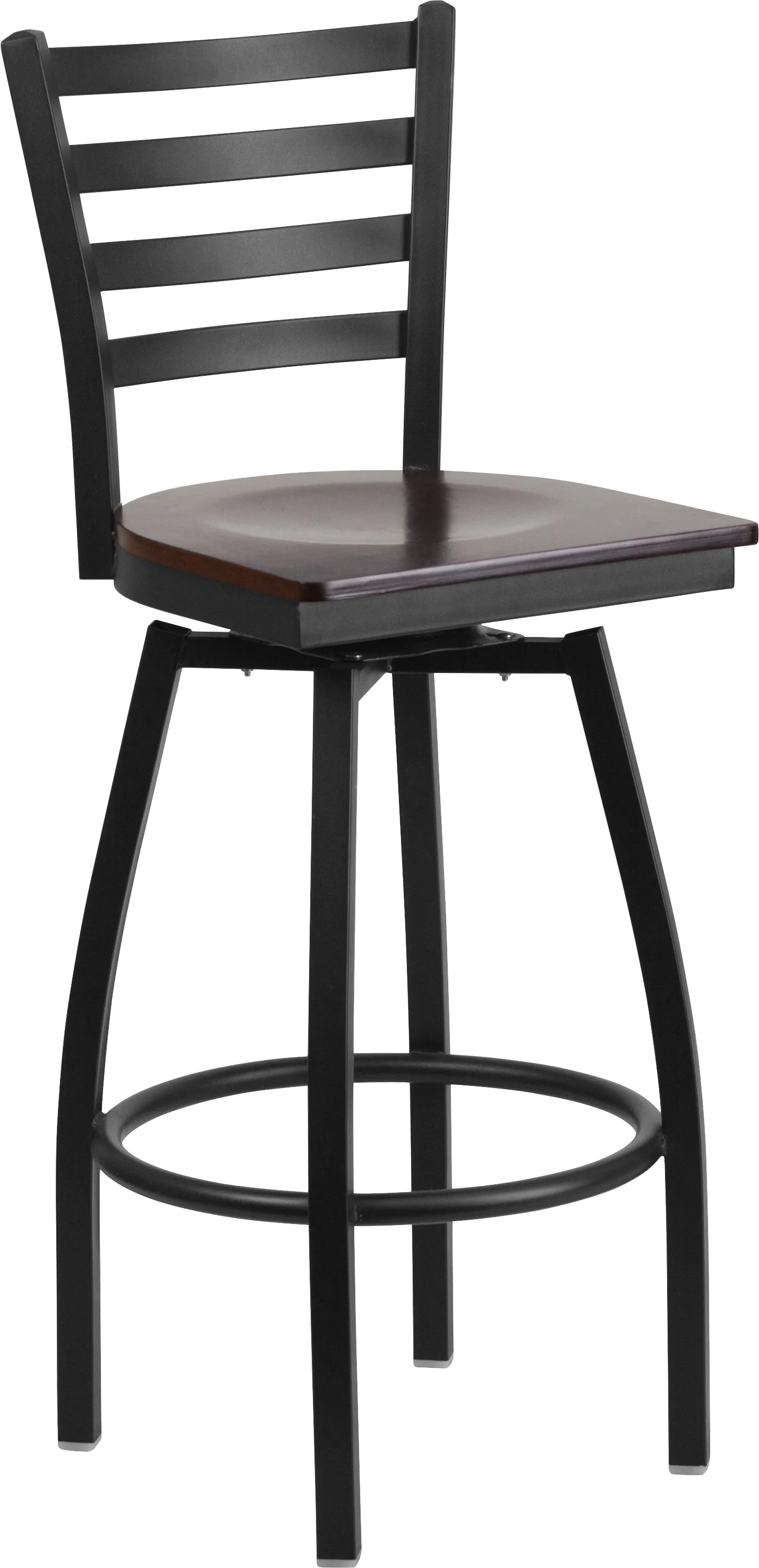 Verdon Walnut Swivel Barstool - Image 1