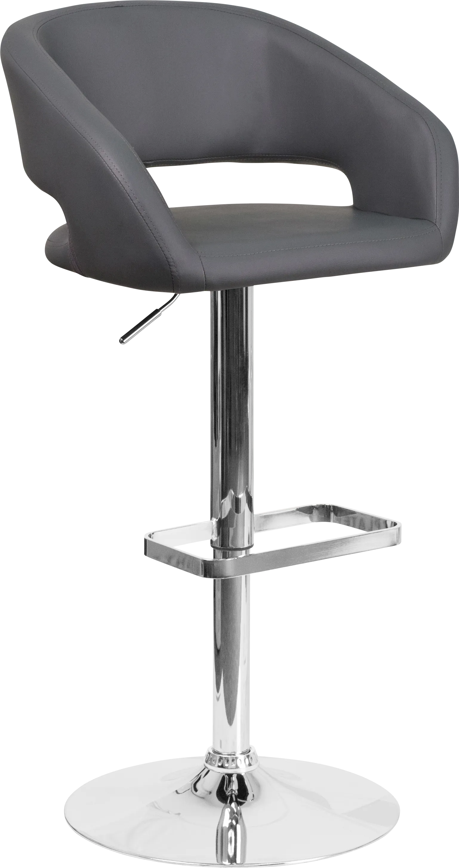 Corley Gray Ultrahyde Adjustable Swivel Barstool - Image 1