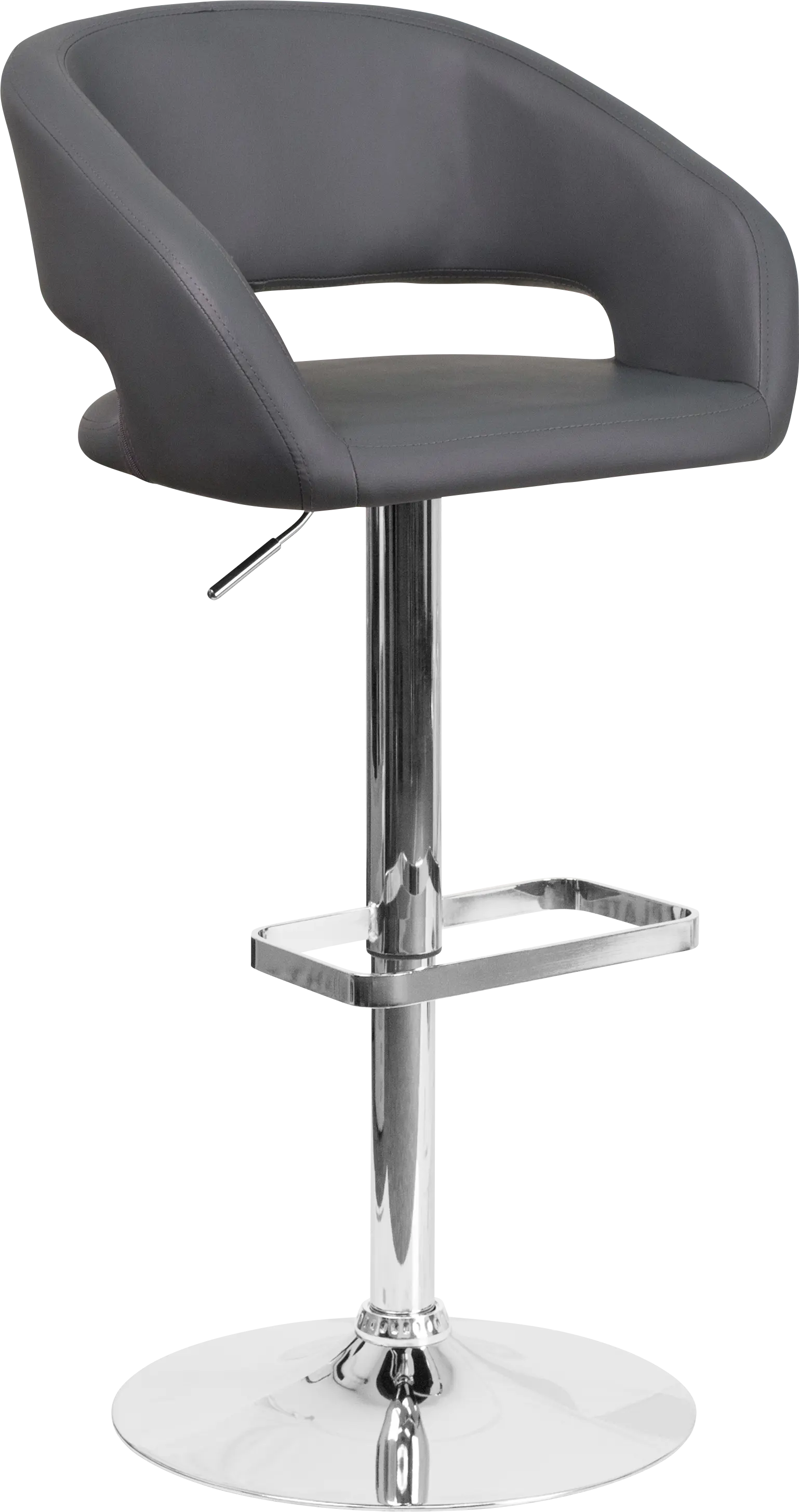 Corley Gray Ultrahyde Adjustable Swivel Barstool