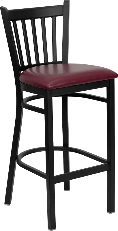 Elwood Burgundy Barstool