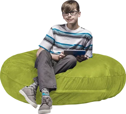 Kids Calix Green Bean Bag Chair