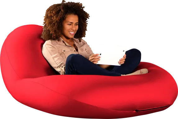 Kids Cloud Nest Large Red Bean Bag Chair