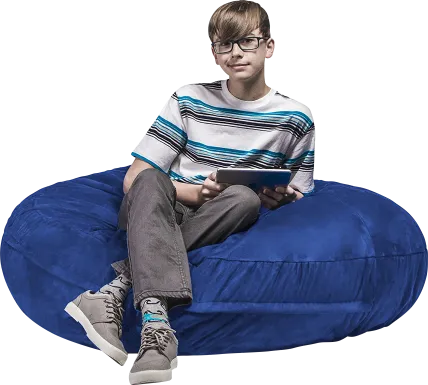 Kids Calix Blue Bean Bag Chair