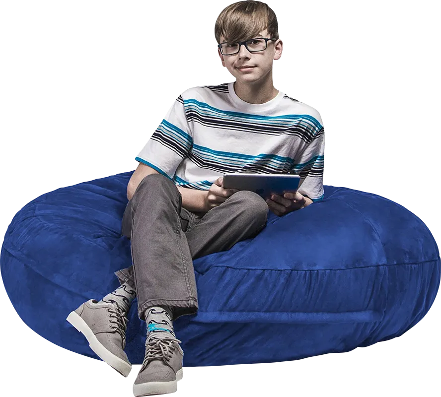 Kids Calix Blue Bean Bag Chair