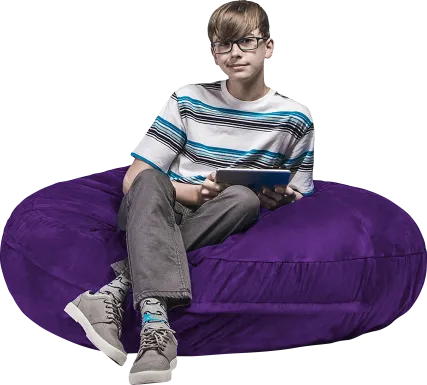 Kids Calix Purple Bean Bag Chair