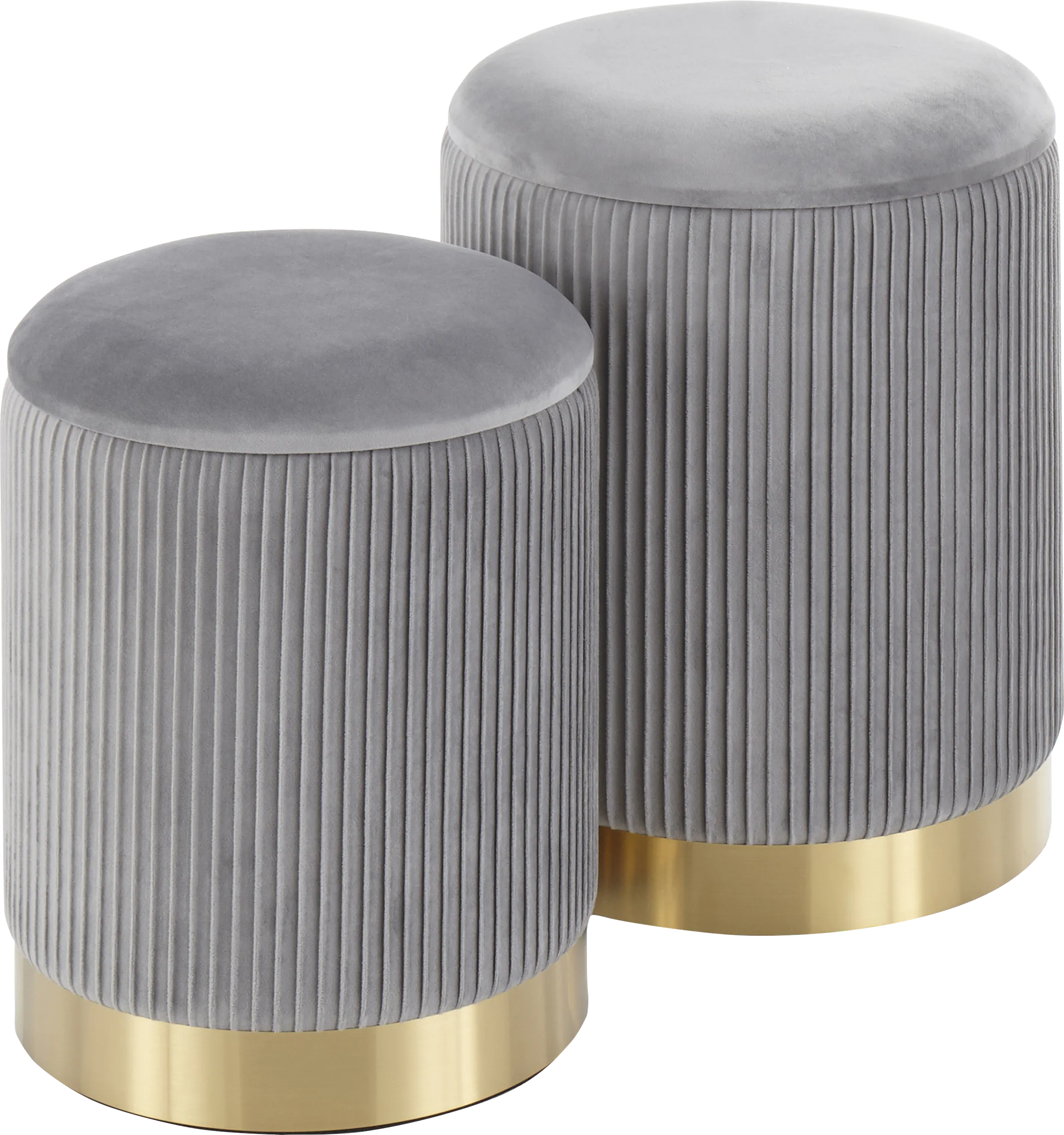 Lyerly Gray Ottoman, Set of 2