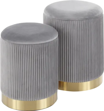 Lyerly Gray Ottoman, Set of 2