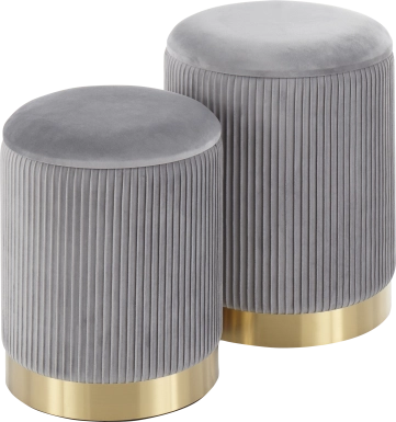 Lyerly Gray Ottoman, Set of 2