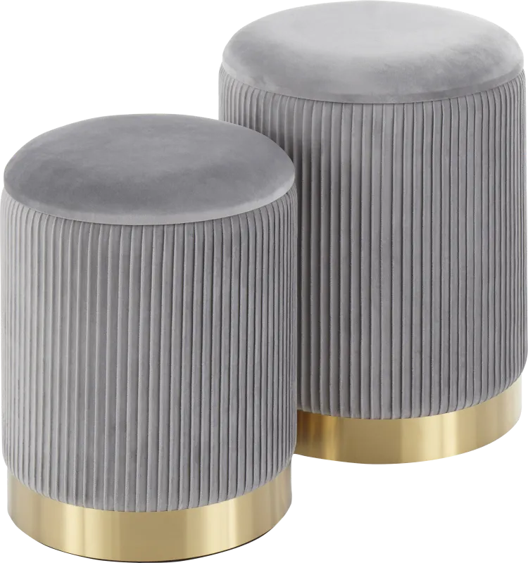 Lyerly Gray Ottoman, Set of 2