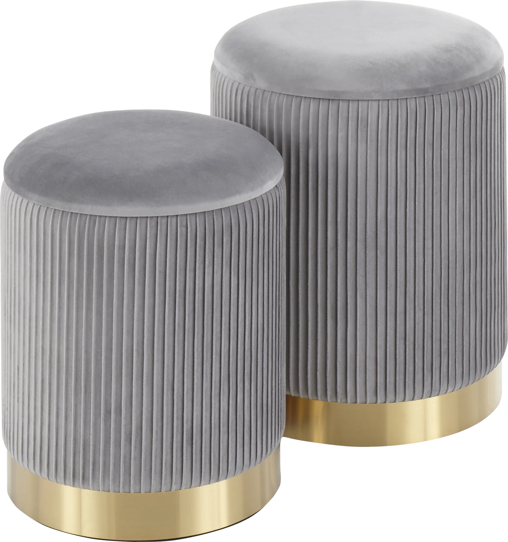 Lyerly Gray Ottoman, Set of 2