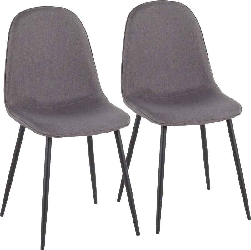 Kernack II Charcoal Side Chair, Set of 2