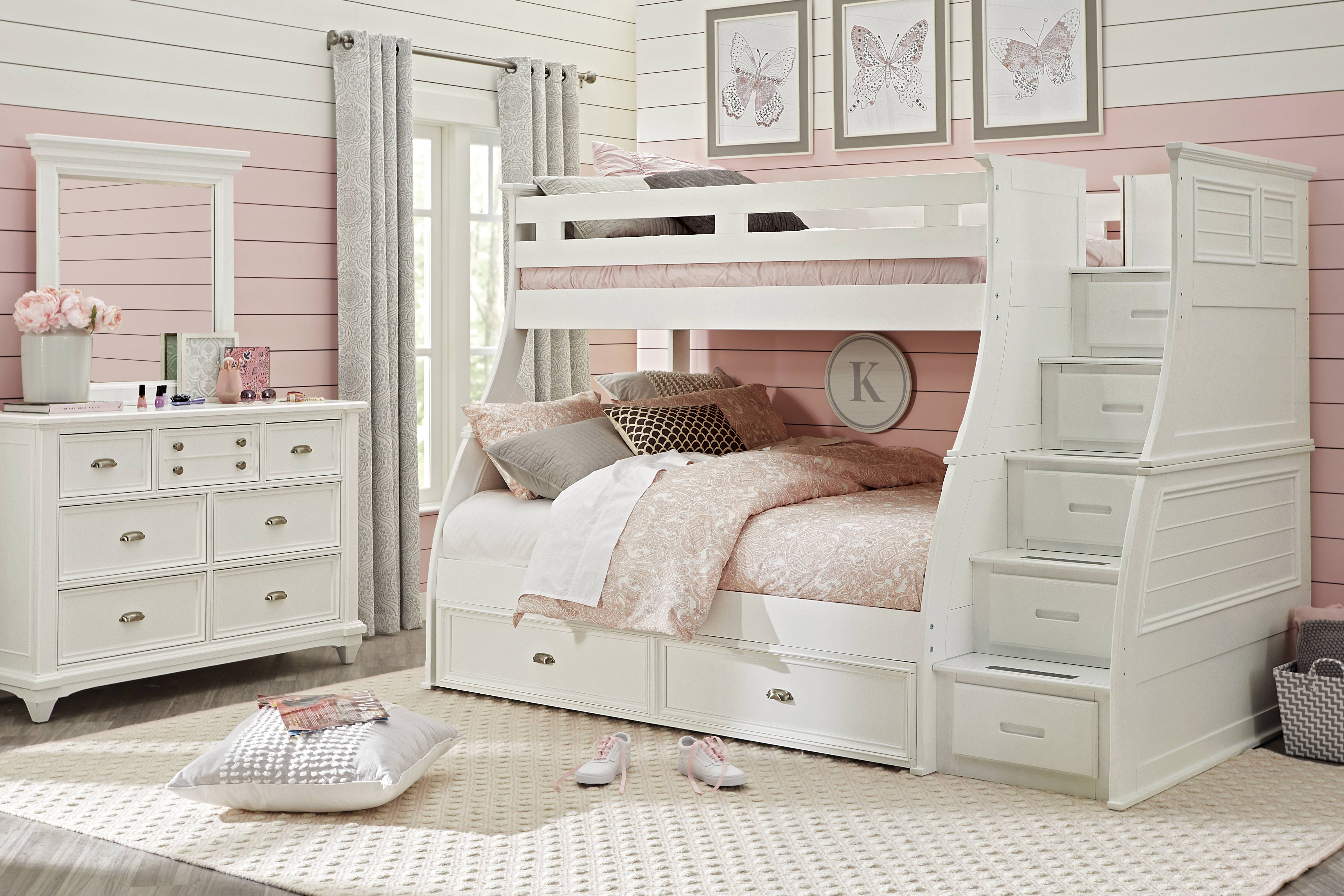 Kids Hilton Head White Twin/Full Step Bunk - Thumbnail - Image 2