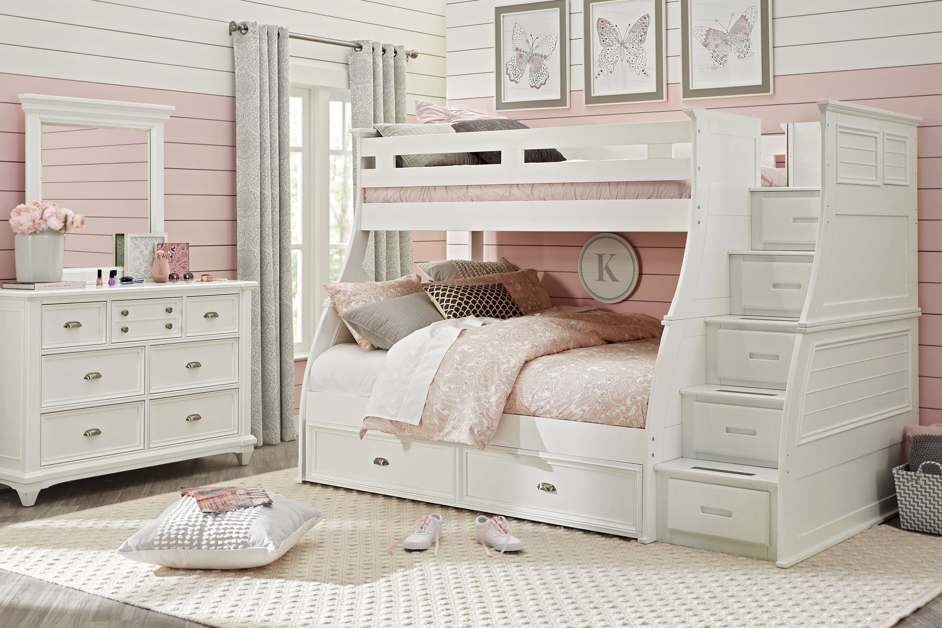 Kids Hilton Head White Twin/Full Step Bunk - Image 2