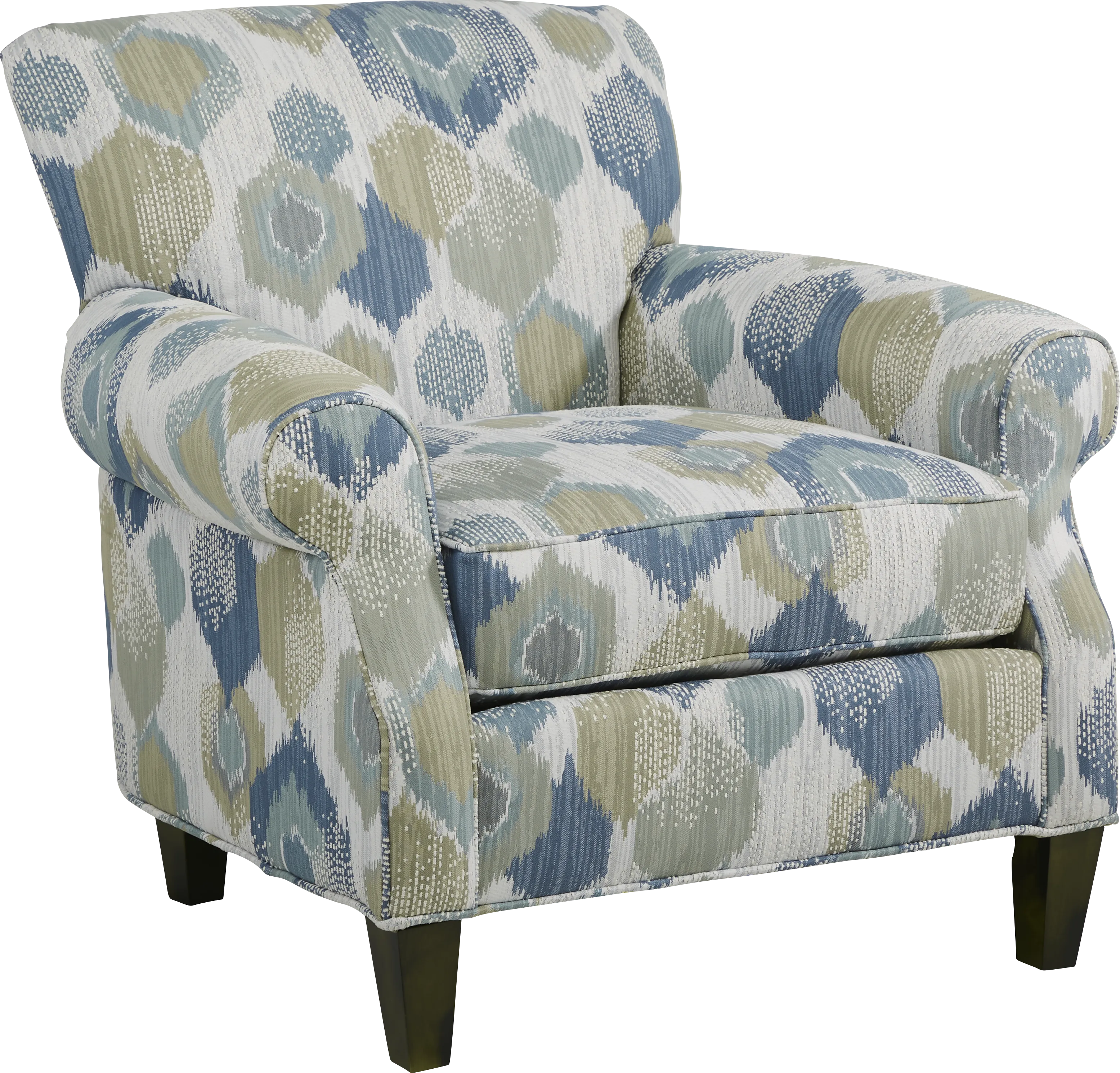 Beachside Walk Blue Slipcover Accent Chair - Thumbnail - Image 1