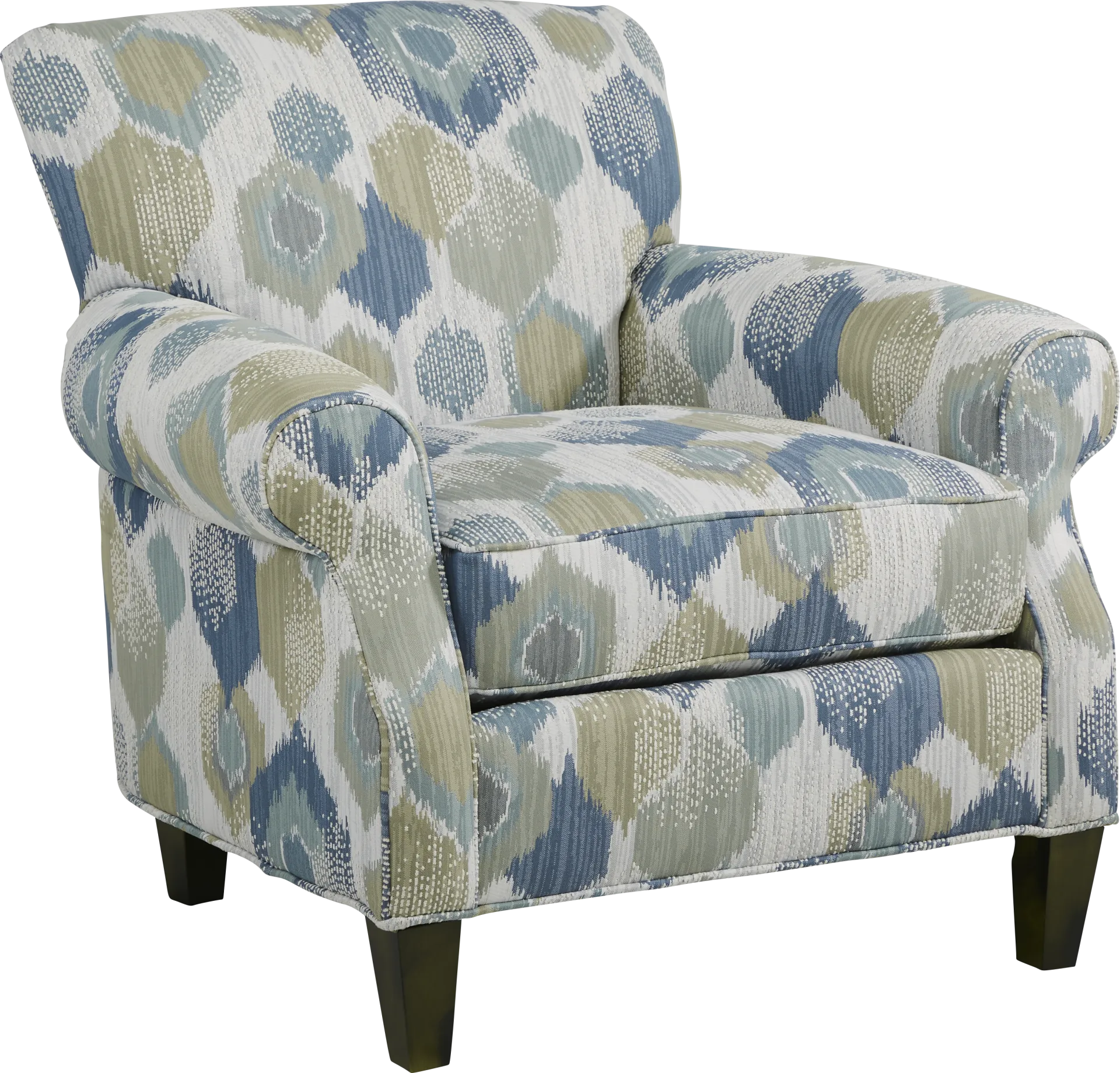 Beachside Walk Blue Slipcover Accent Chair - Image 1