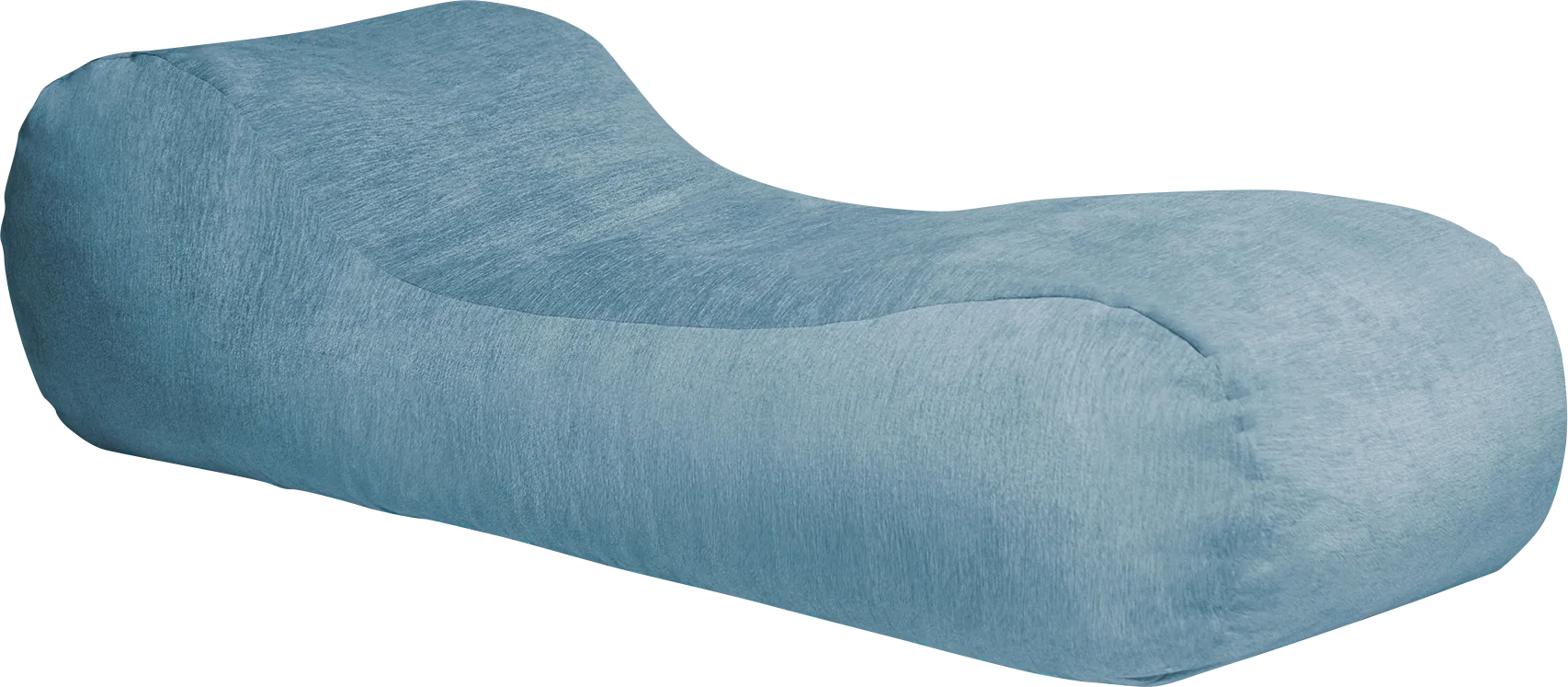 Kids Comfy Lush Blue Bean Bag Chair - Image 1