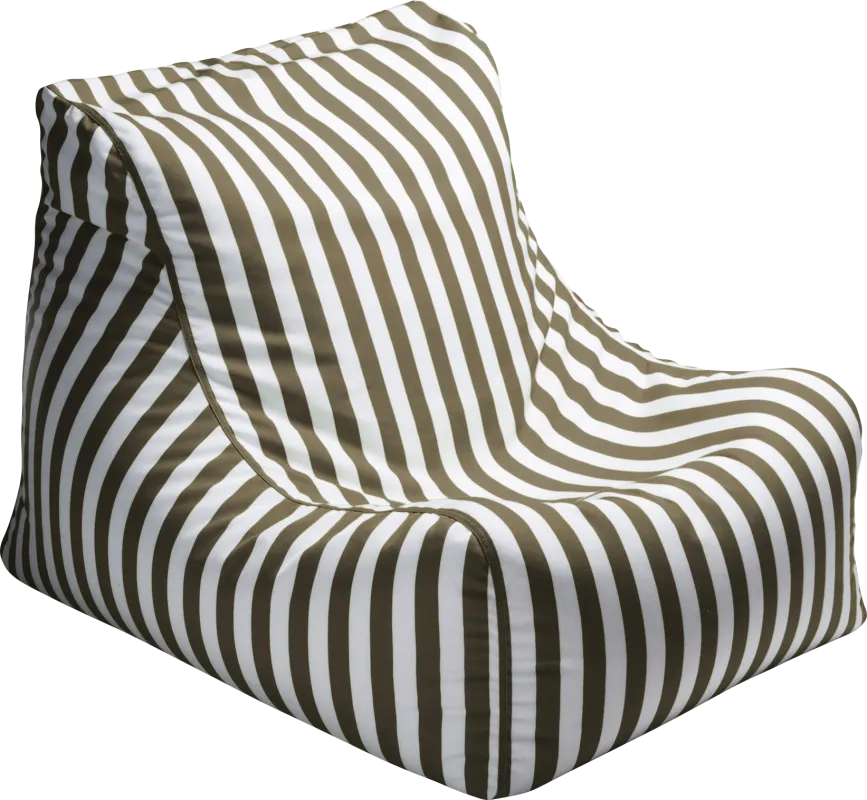 Kids Chatty Garden Taupe/White Indoor/Outdoor Bean Bag Chair