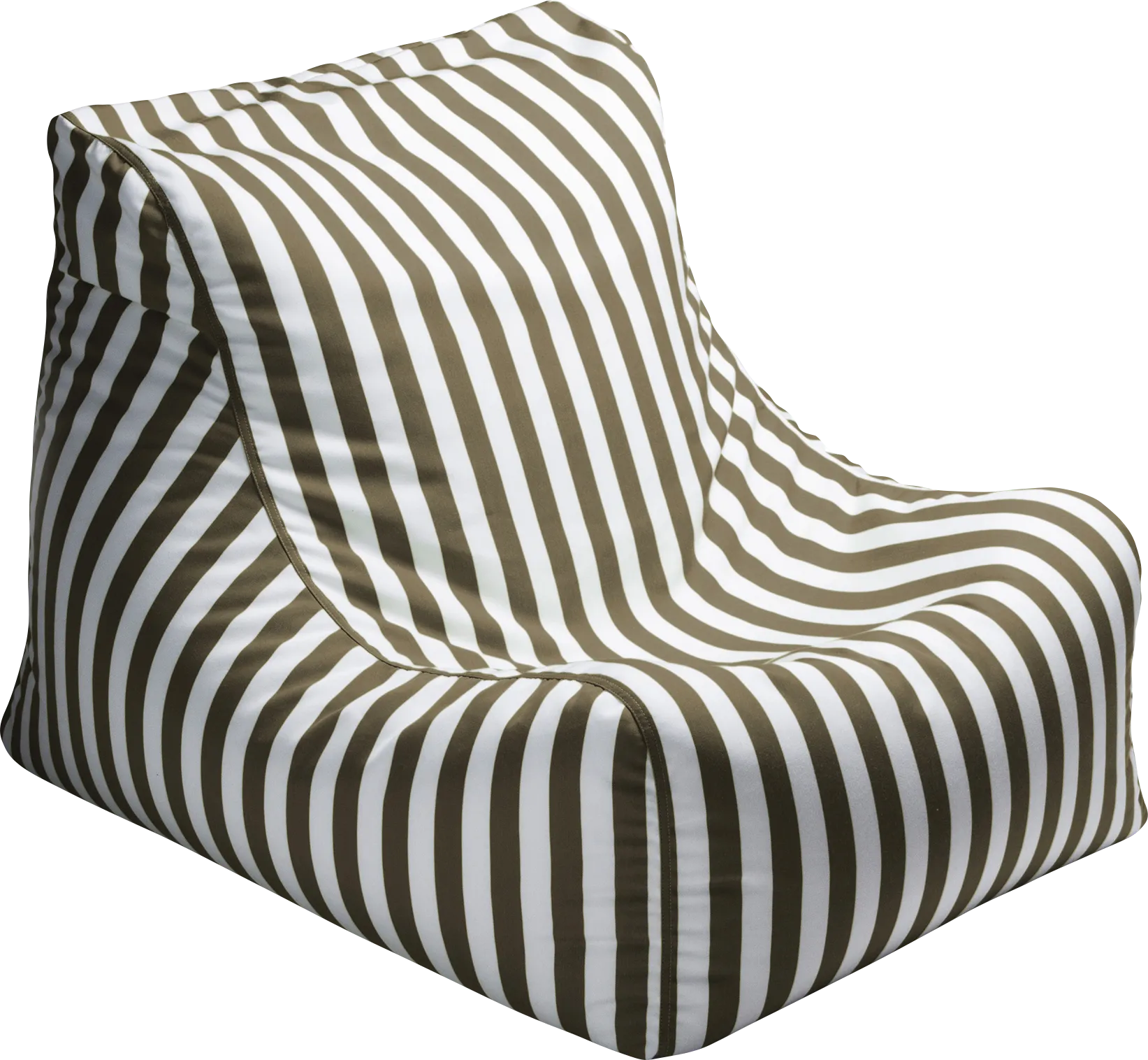 Kids Chatty Garden Taupe/White Indoor/Outdoor Bean Bag Chair - Image 1