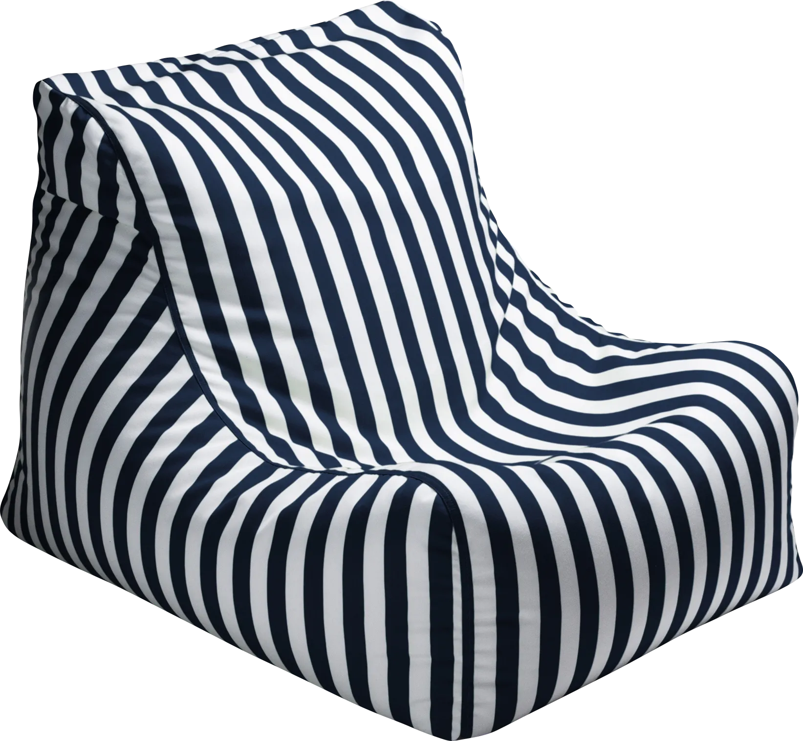 Kids Chatty Garden Navy/White Indoor/Outdoor Bean Bag Chair