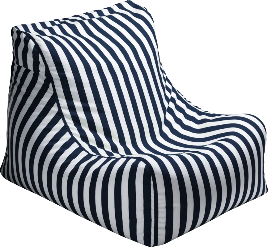 Kids Chatty Garden Navy/White Indoor/Outdoor Bean Bag Chair