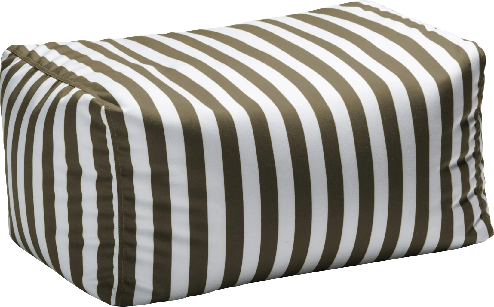 Kids Chatty Garden Taupe/White Indoor/Outdoor Ottoman - Image 1
