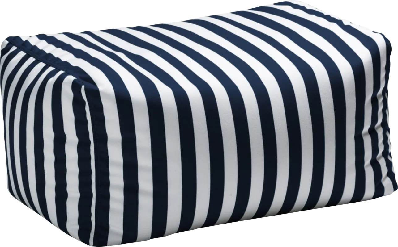 Kids Chatty Garden Navy/White Indoor/Outdoor Ottoman