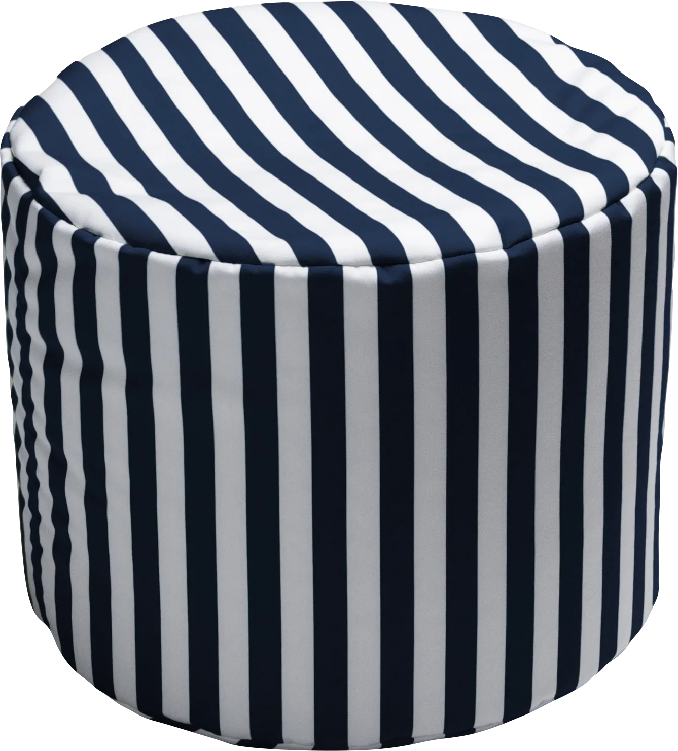 Kids Poppilly Navy/White Indoor/Outdoor Ottoman - Thumbnail - Image 1