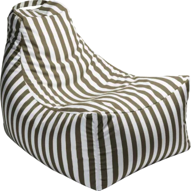 Kids Summerly Taupe/White Indoor/Outdoor Bean Bag Chair