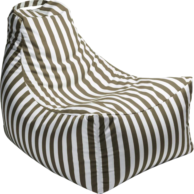 Kids Summerly Taupe/White Indoor/Outdoor Bean Bag Chair