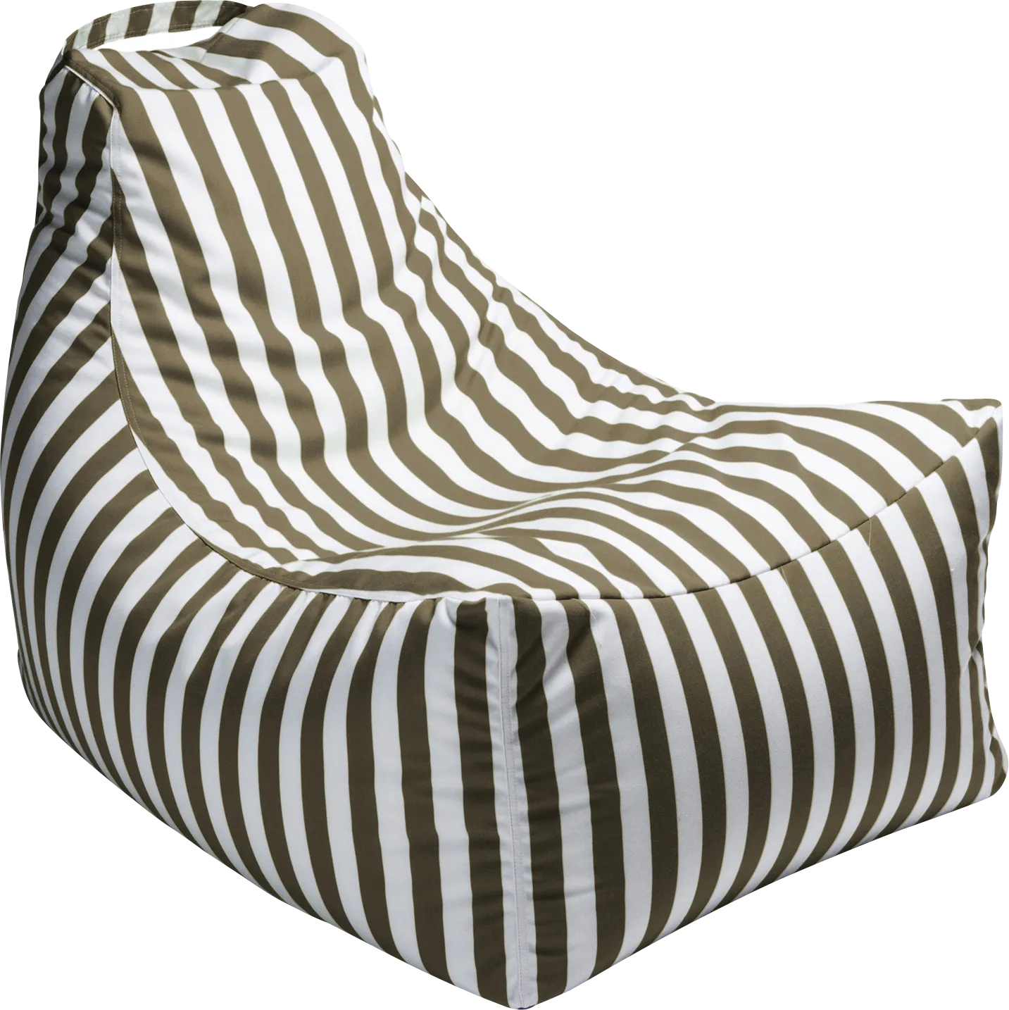 Kids Summerly Taupe/White Indoor/Outdoor Bean Bag Chair - Image 1