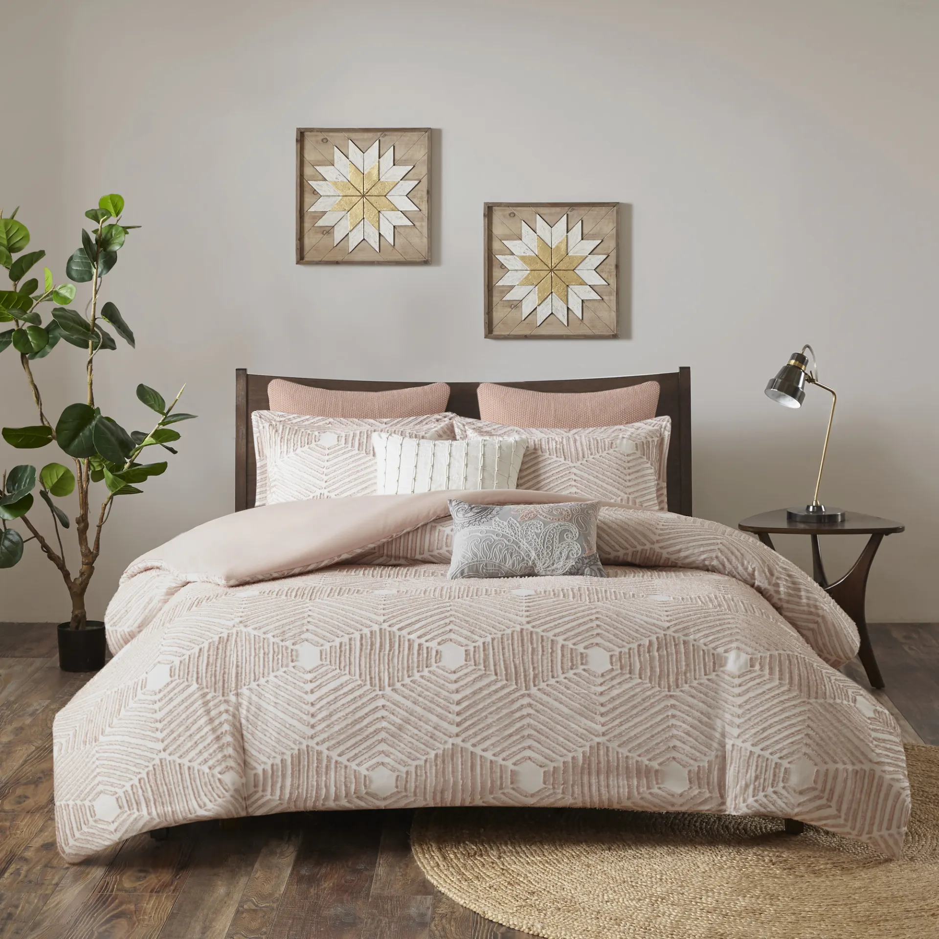 Katara Blush 3 Pc Queen Comforter Set - Image 1