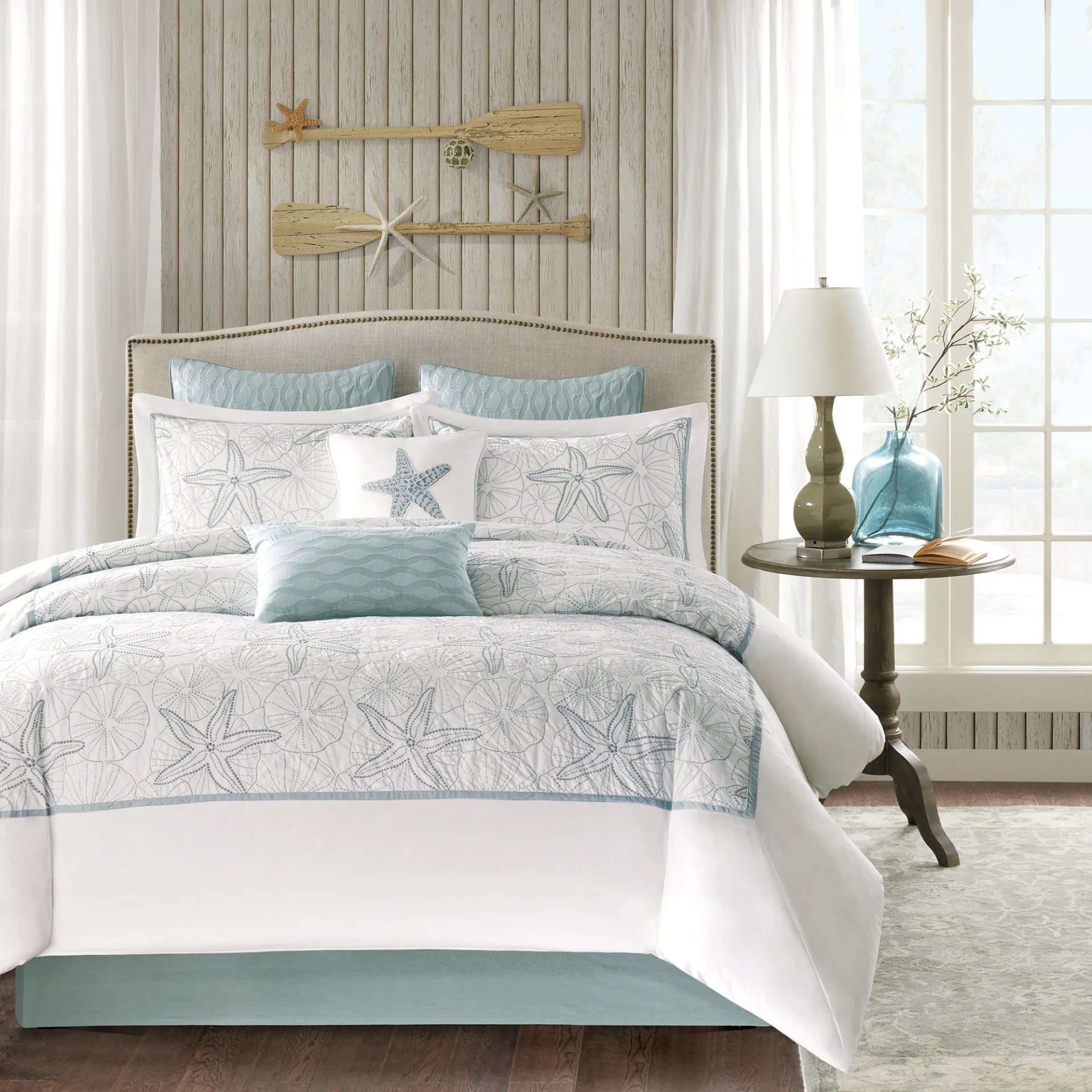 Emaline White 4 Pc King Comforter Set - Image 1