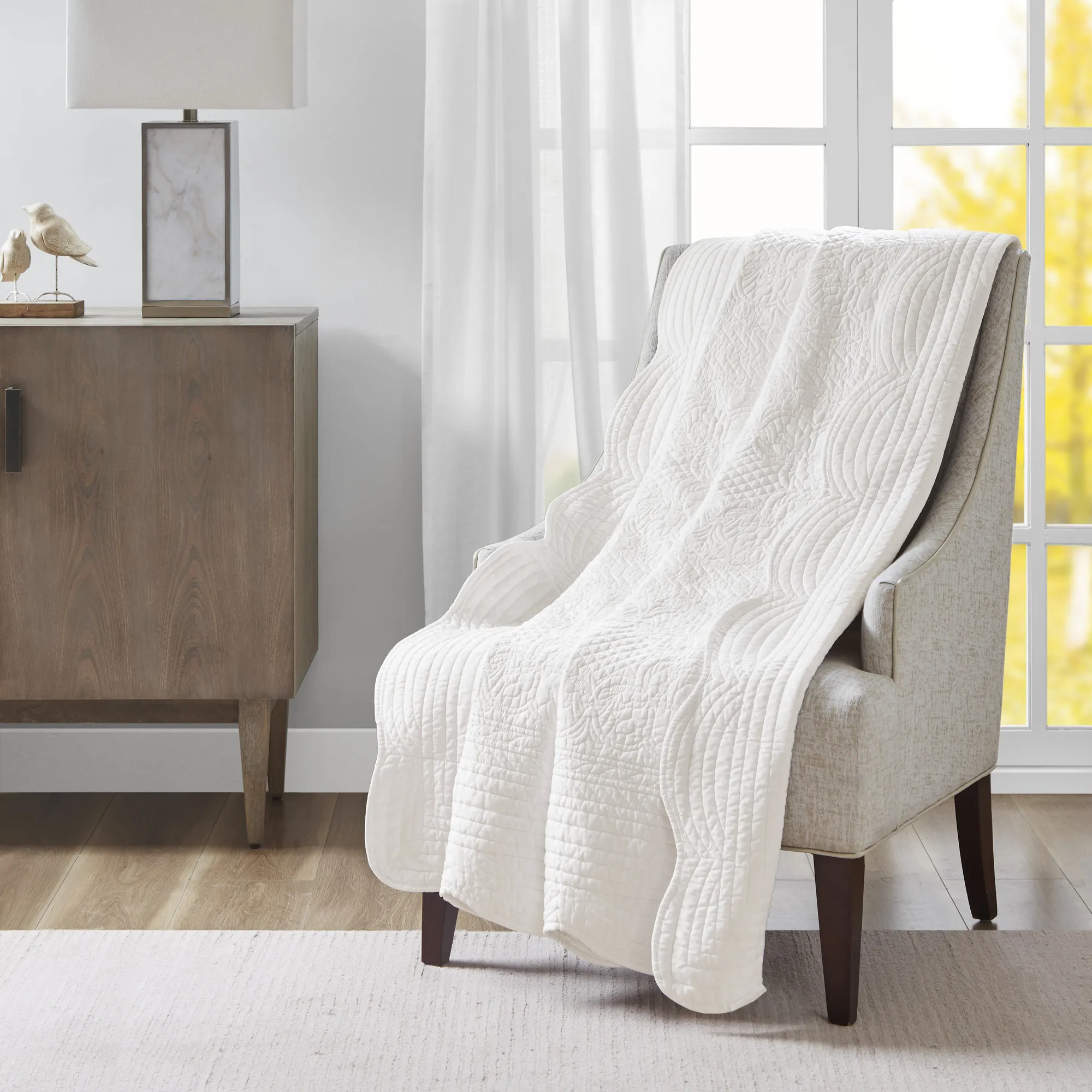 Halima White Throw - Thumbnail - Image 2