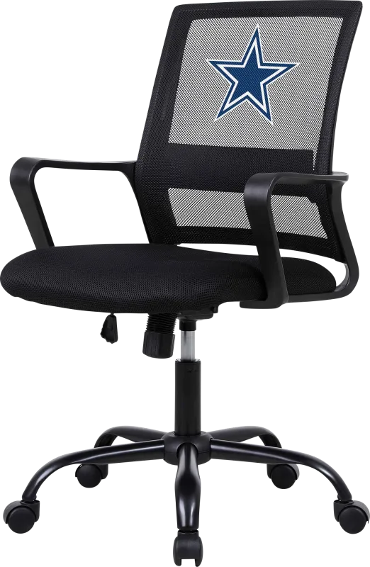 Tough Match NFL Dallas Cowboys Black Desk Chair