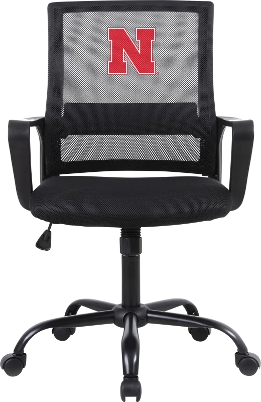 University of Nebraska Black Desk Chair