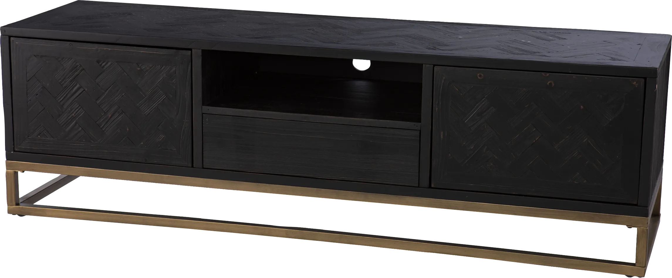 Nialta Black 65 in. Console - Thumbnail - Image 1