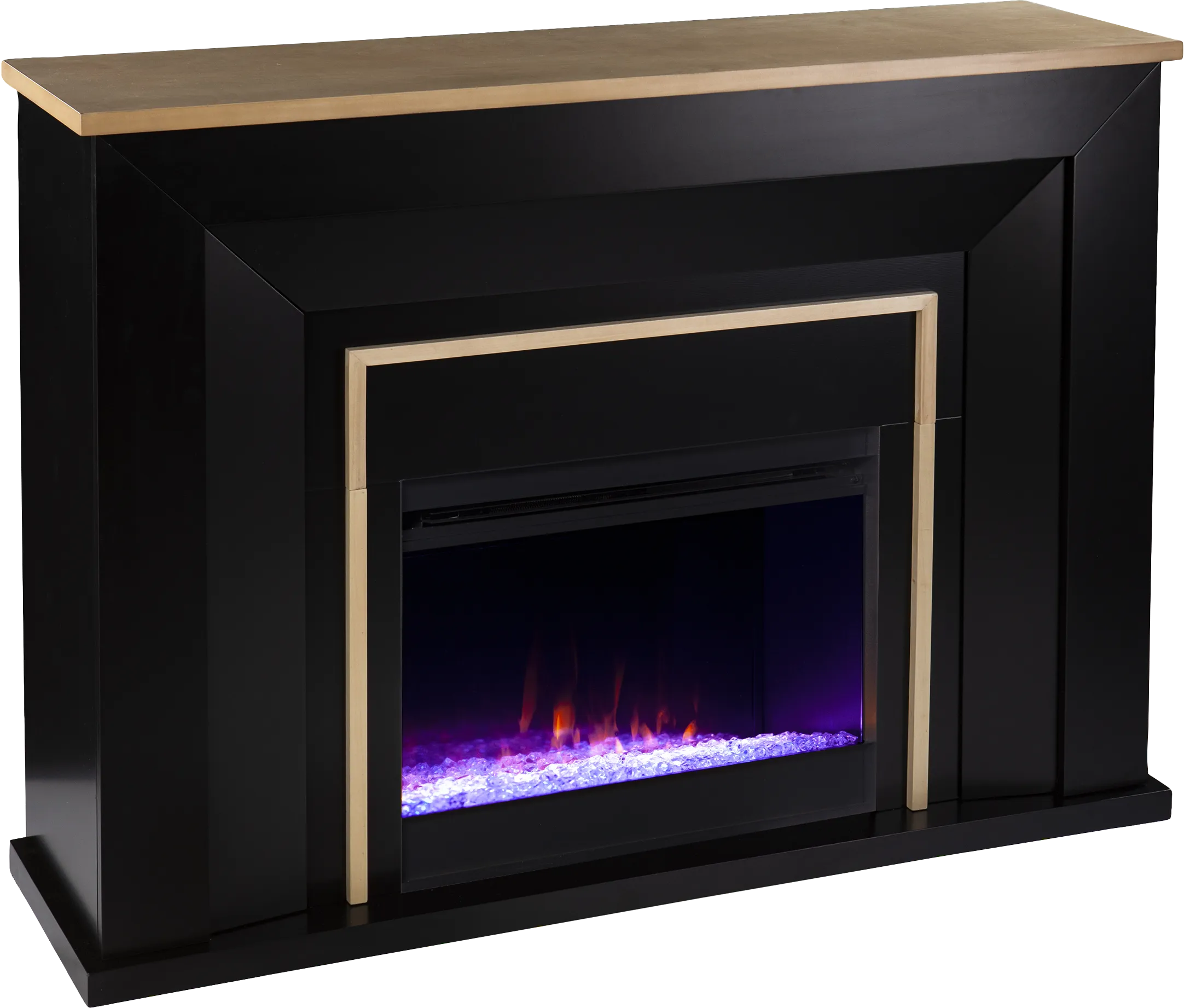 Elmington I Black 52 in. Console, With Color Changing Electric Fireplace - Thumbnail - Image 1